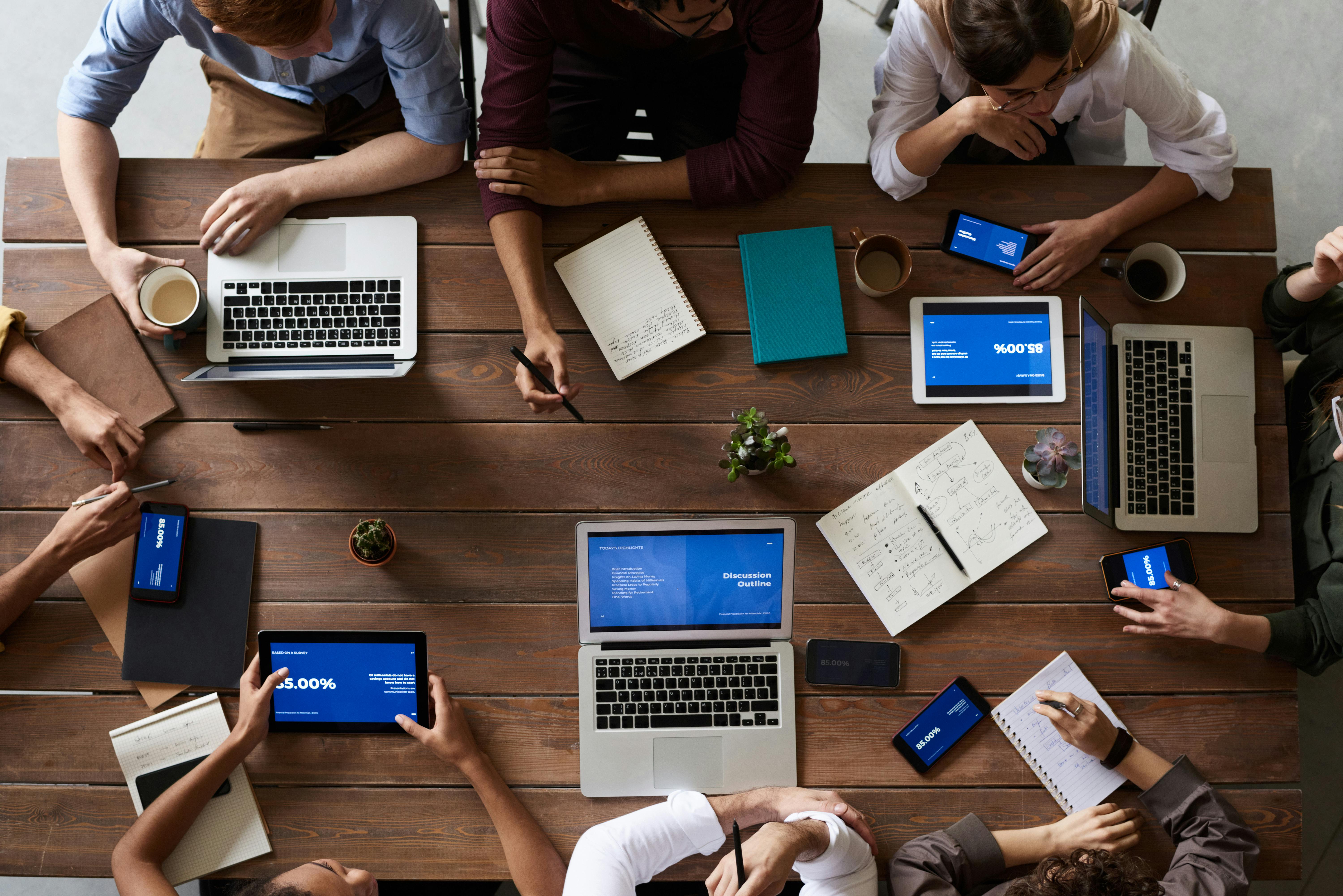 Expert team collaboration and business meeting
